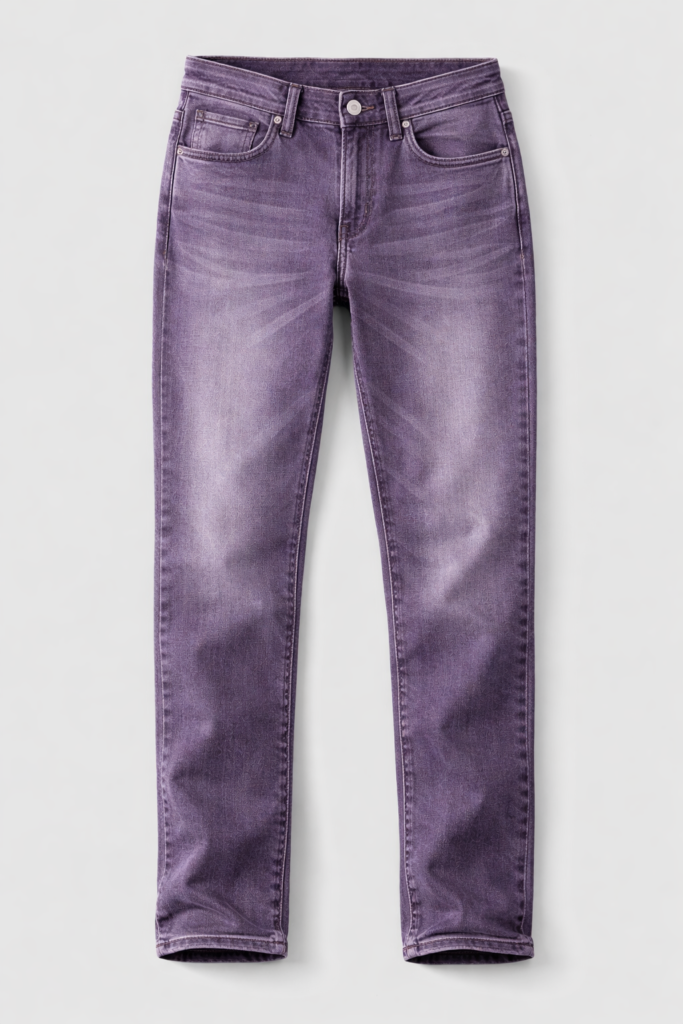 grey purple jeans